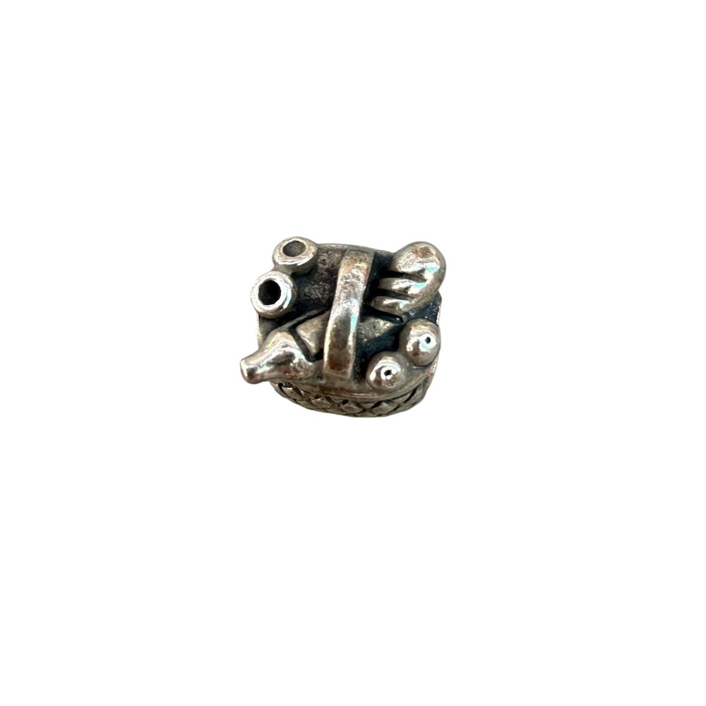 Unbranded Picnic Basket Charm Unisex OS Silver Sterling Silver 925 Food - Picture 2 of 3